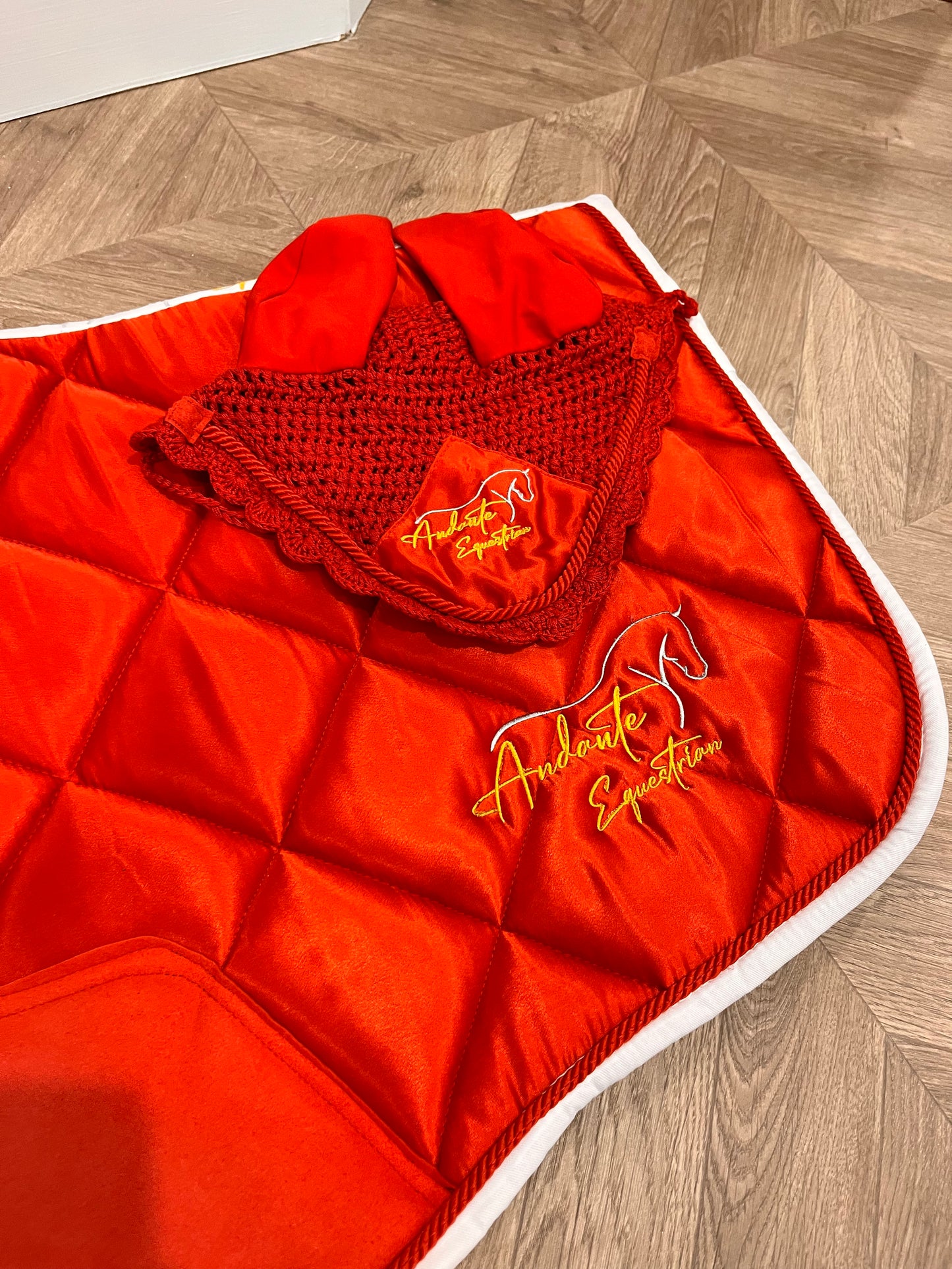 Ruby Red Satin Saddle Pad