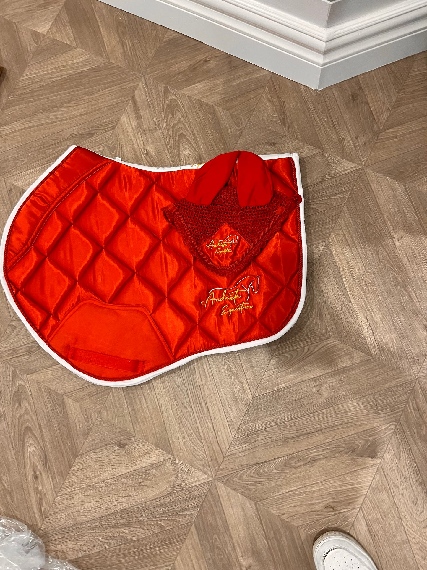 Ruby Red Satin Saddle Pad