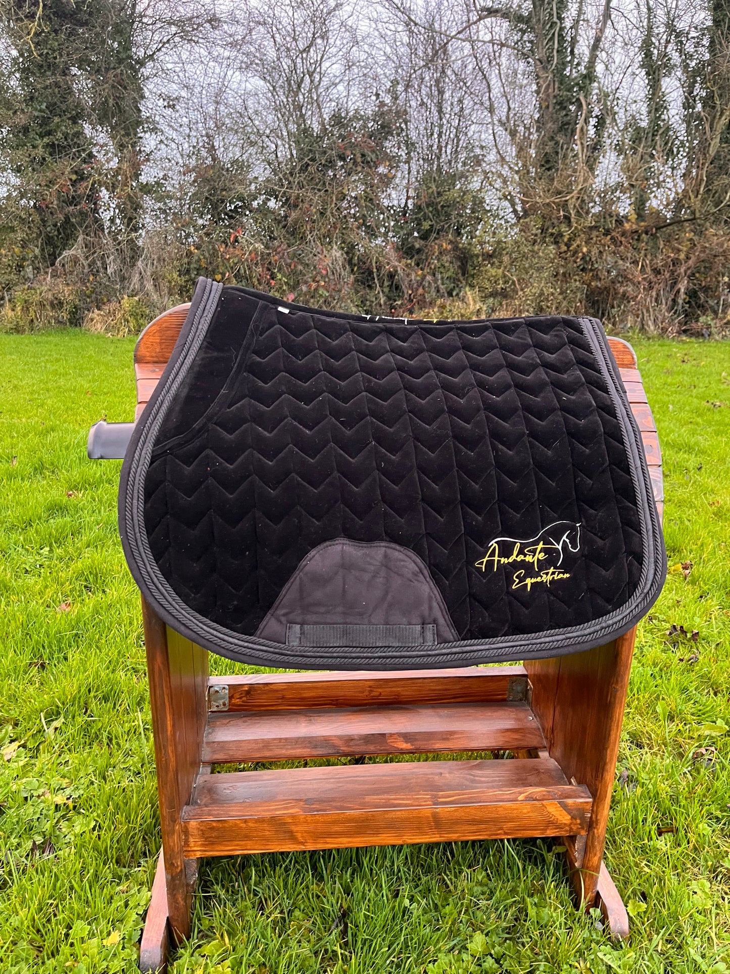 Black Velvet & Glitter GP Saddle Pad