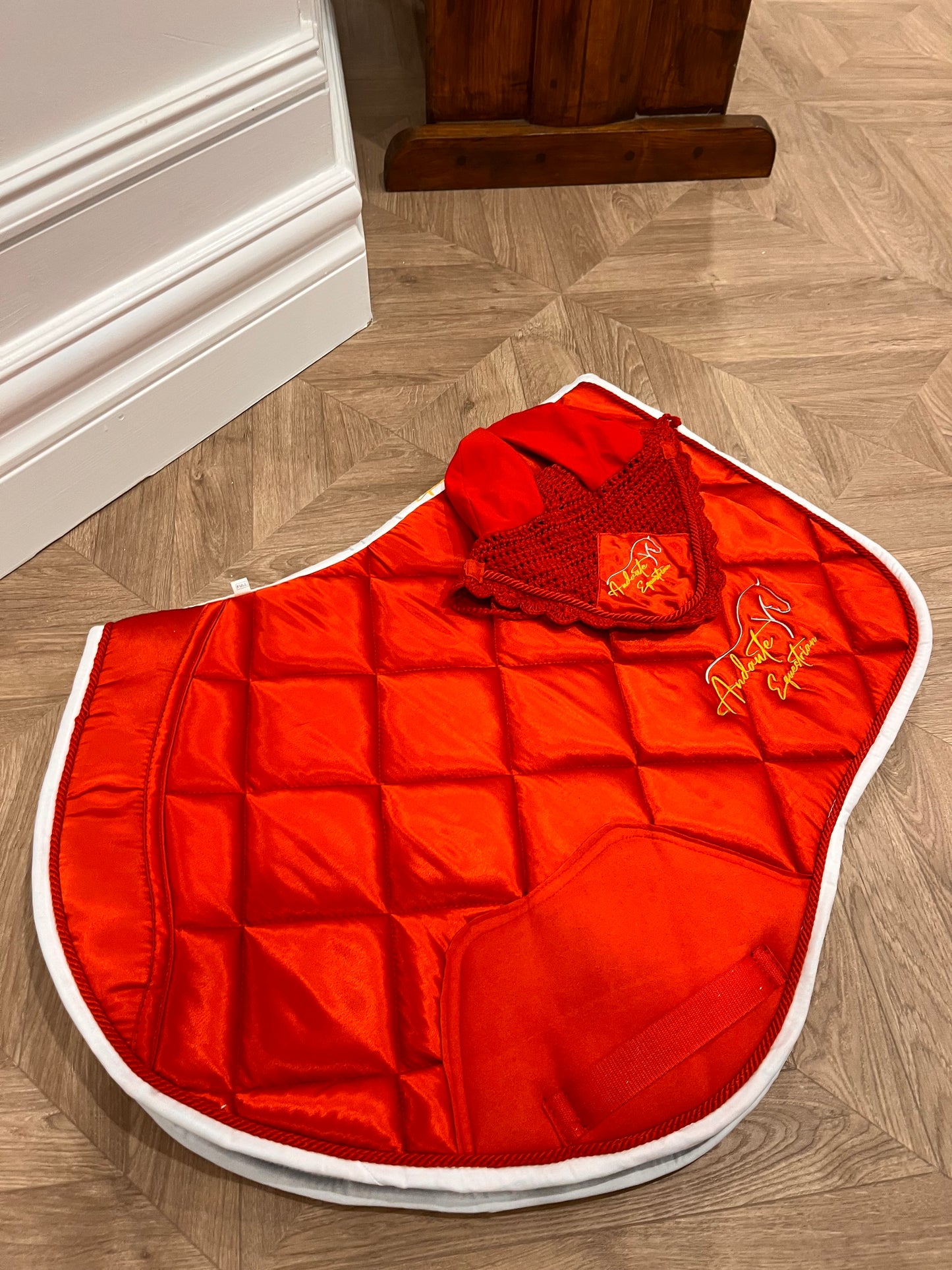 Ruby Red Satin Saddle Pad