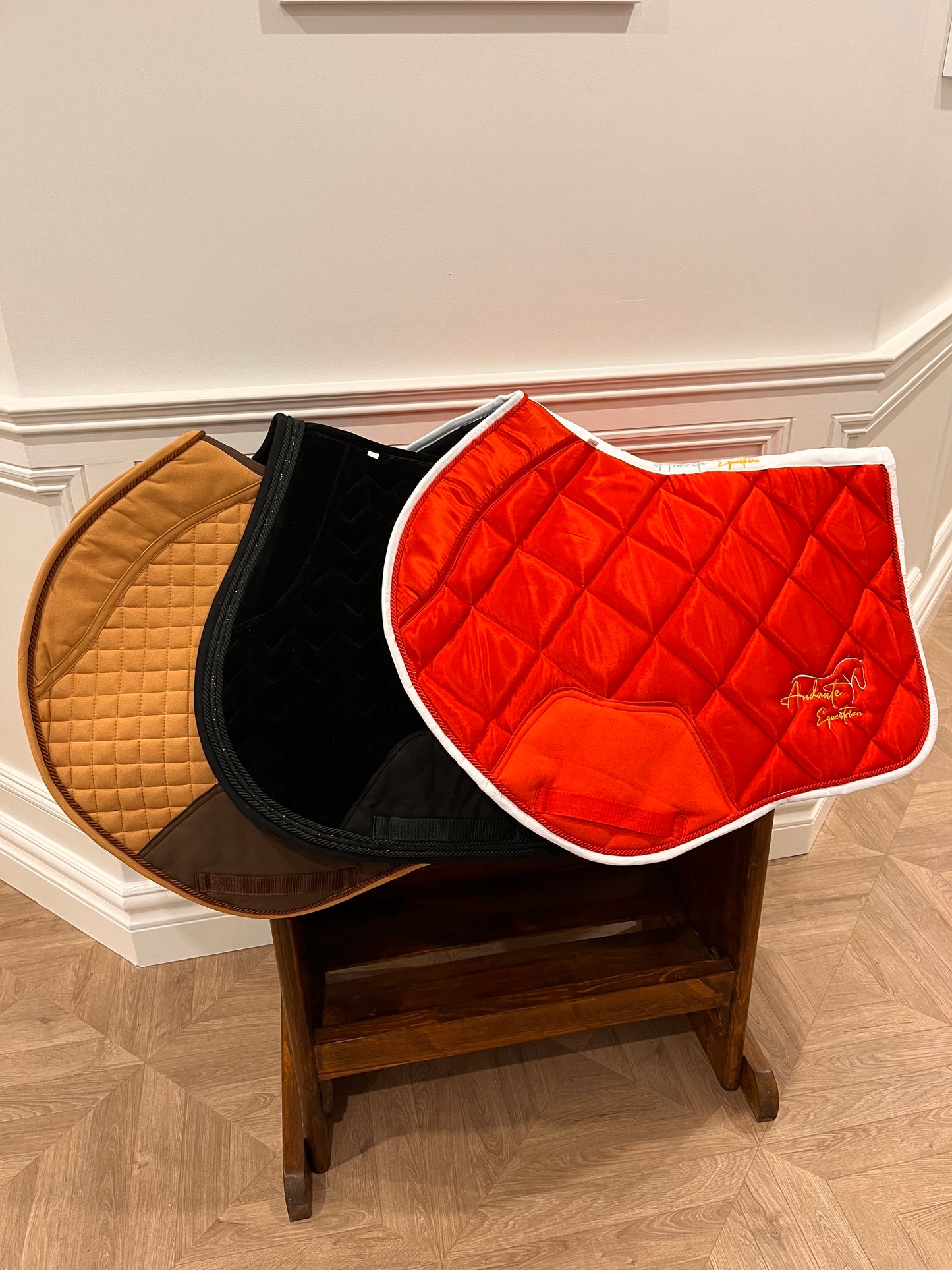 Ruby Red Satin Saddle Pad