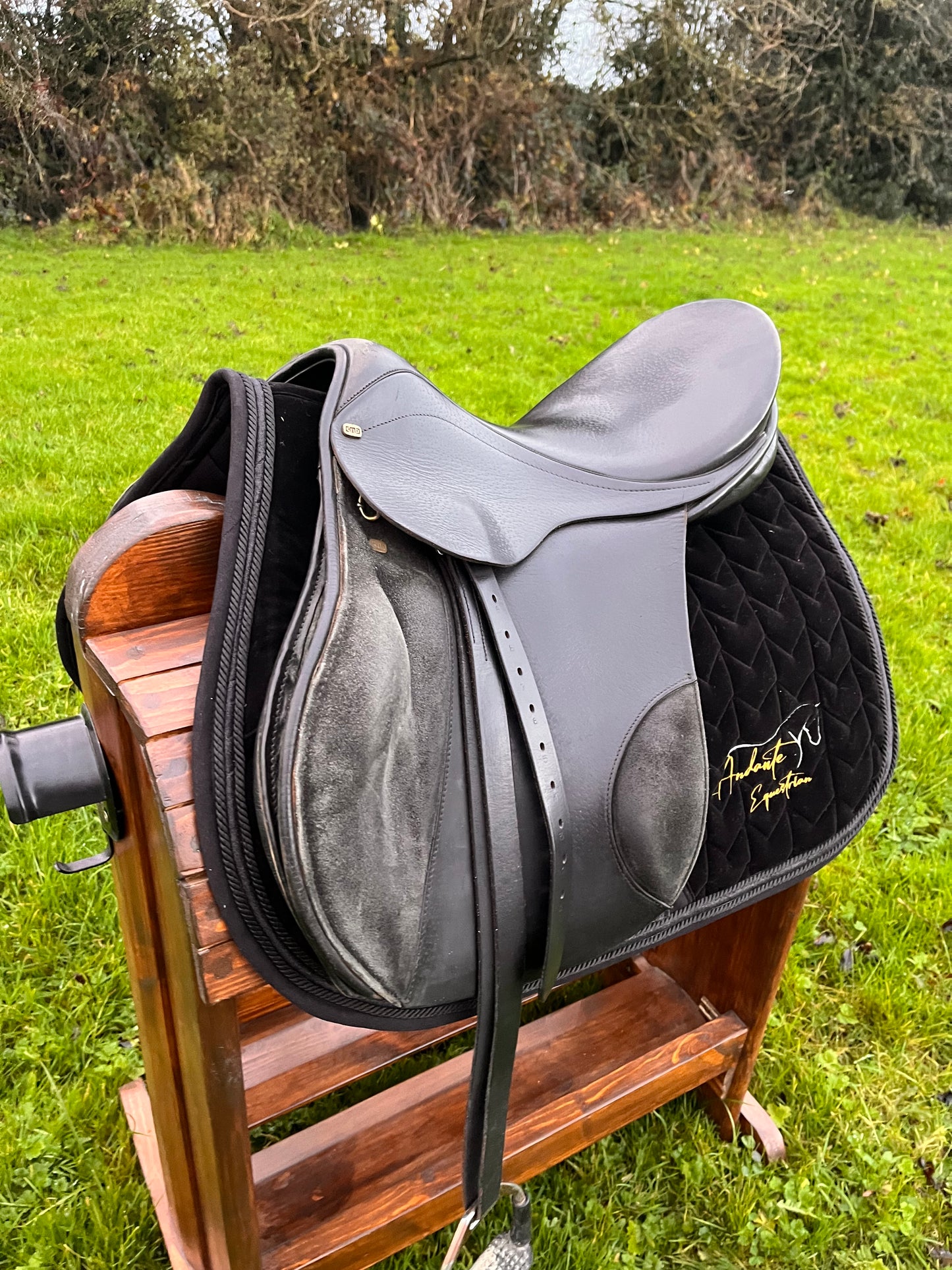 Black Velvet & Glitter GP Saddle Pad