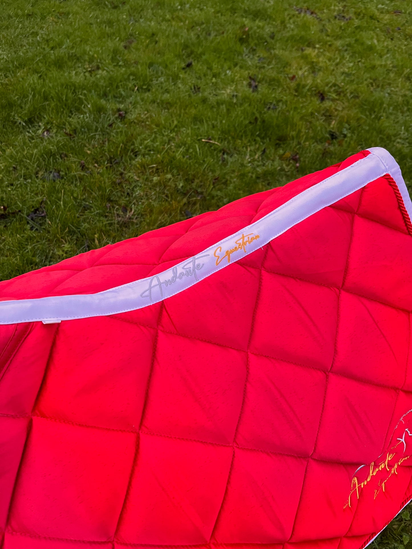 Ruby Red Satin Saddle Pad