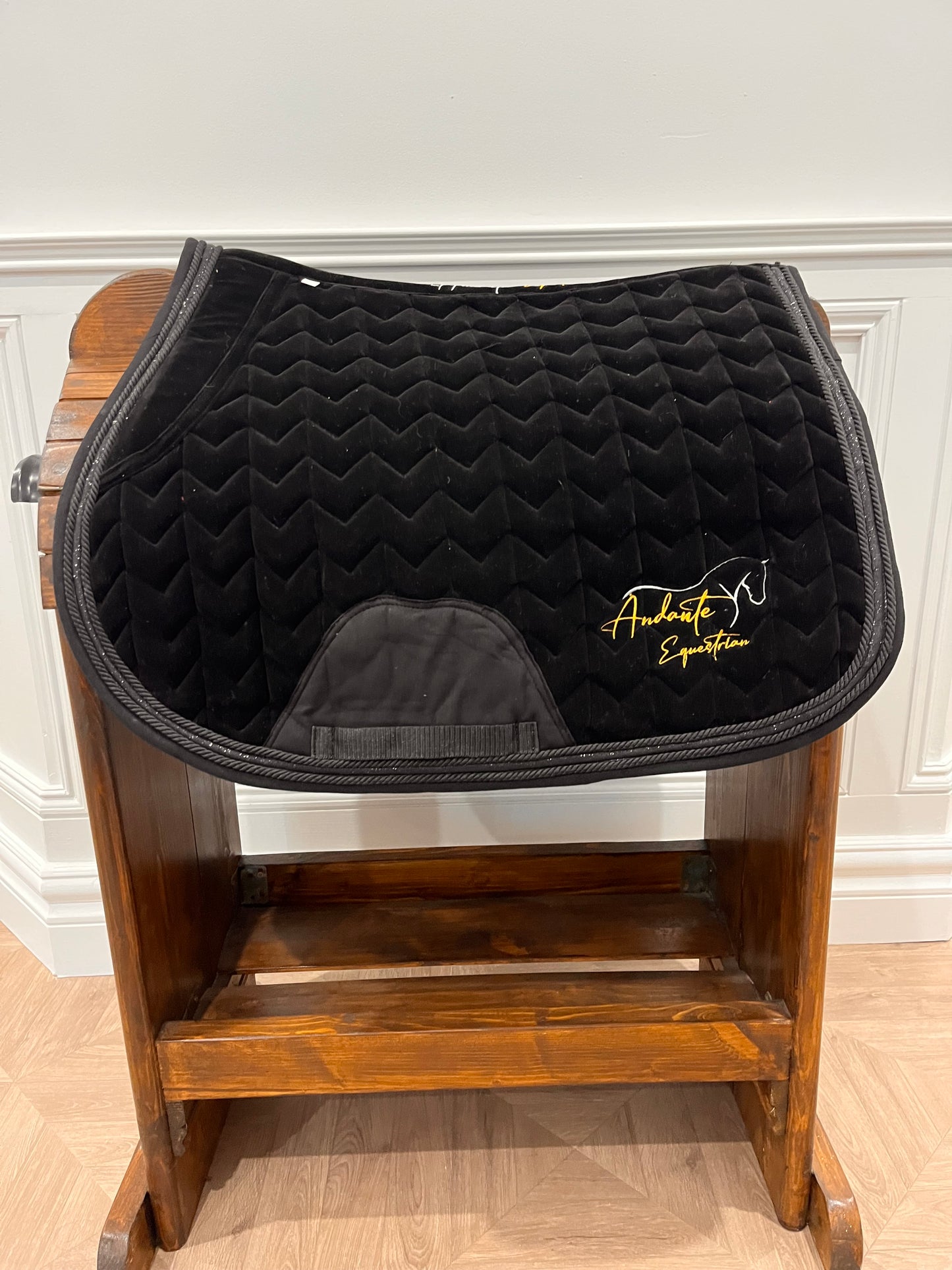 Black Velvet & Glitter GP Saddle Pad