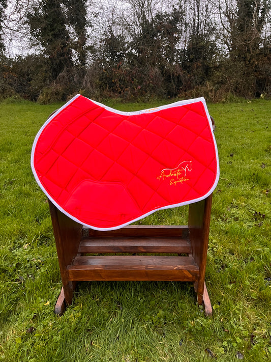 Ruby Red Satin Saddle Pad