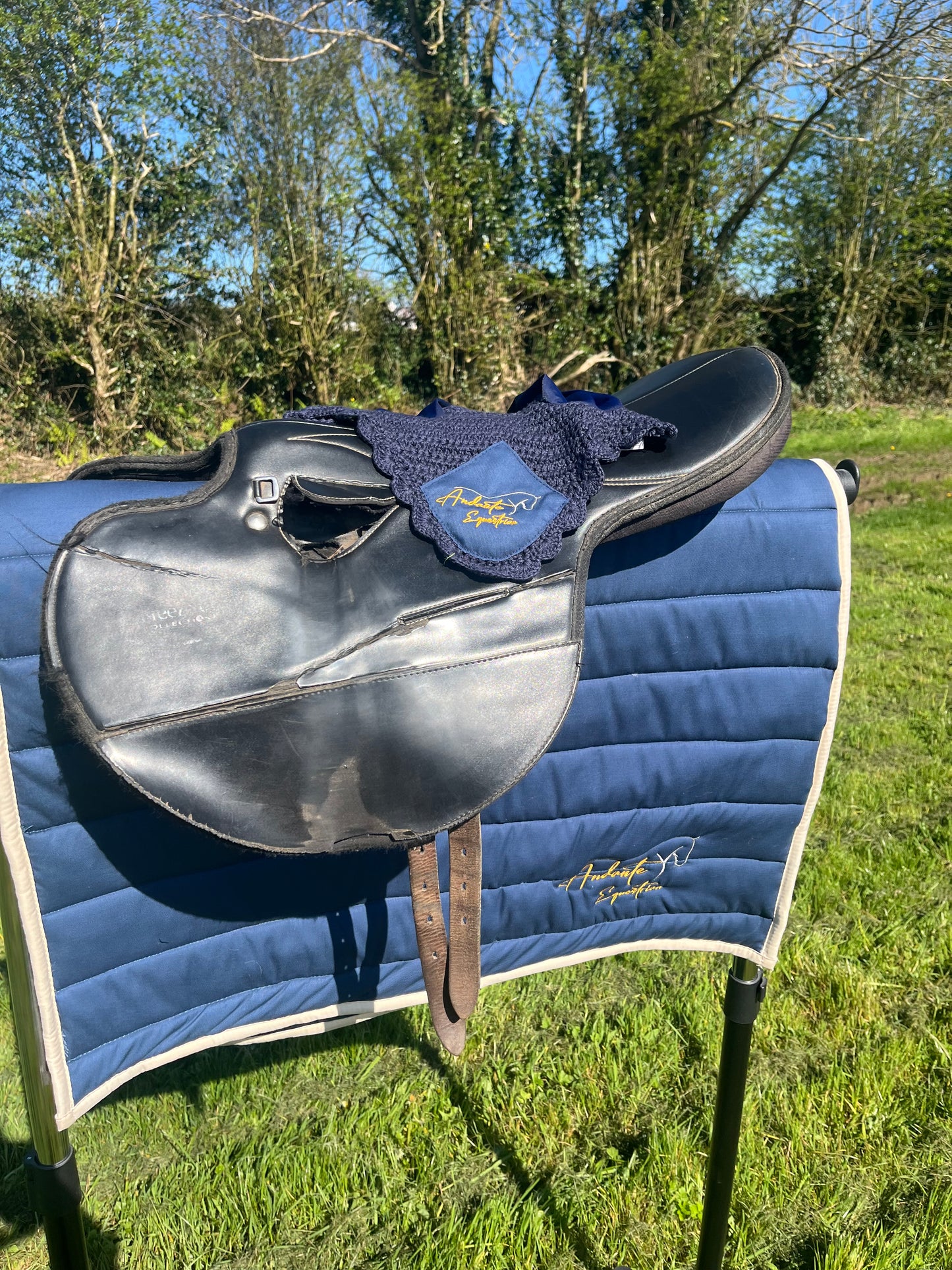 Sapphire Blue Polycushion Saddle Pad