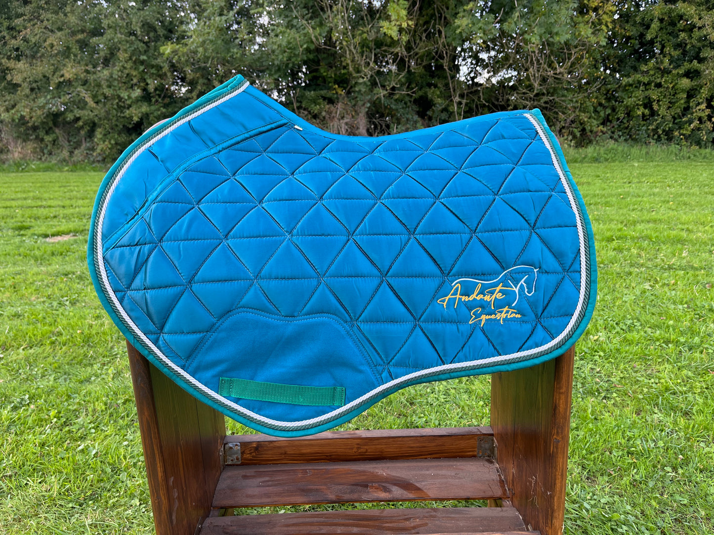 Emerald Green Satin Saddle Pad