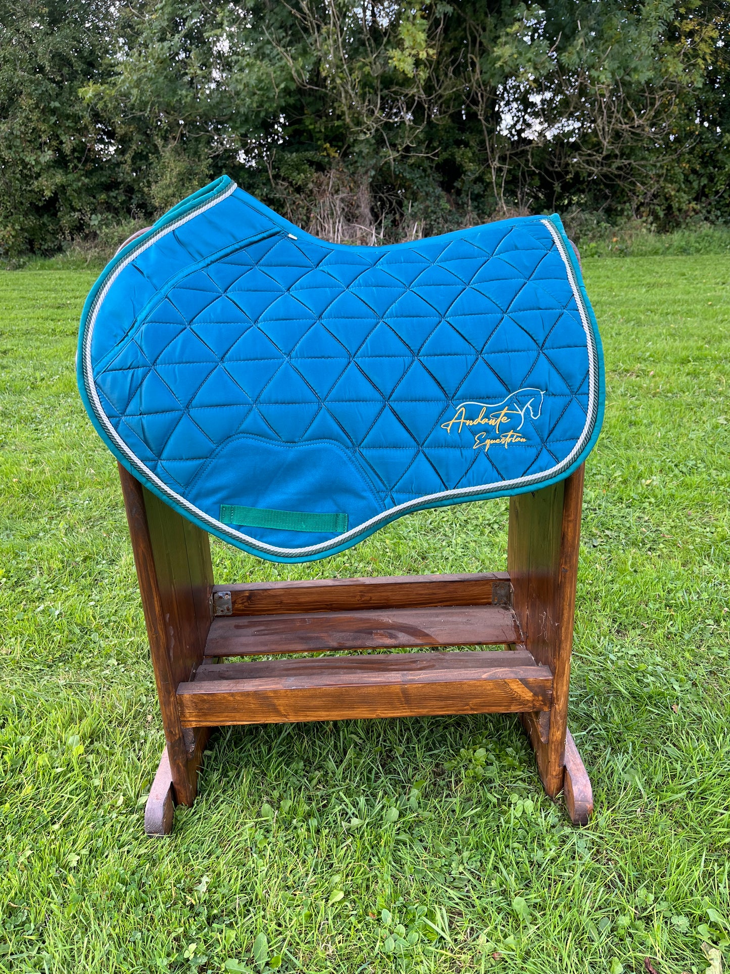 Emerald Green Satin Saddle Pad