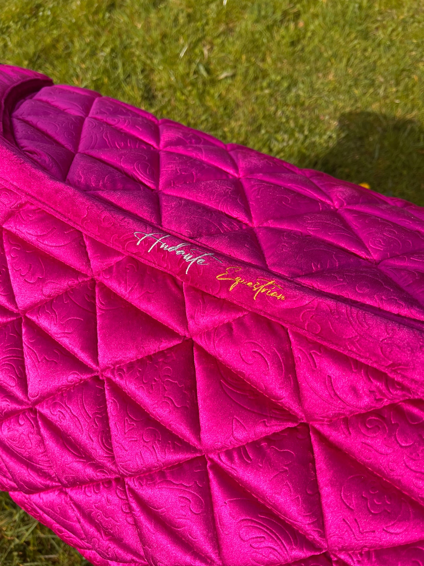 Magenta Pink Velvet Saddle Pad