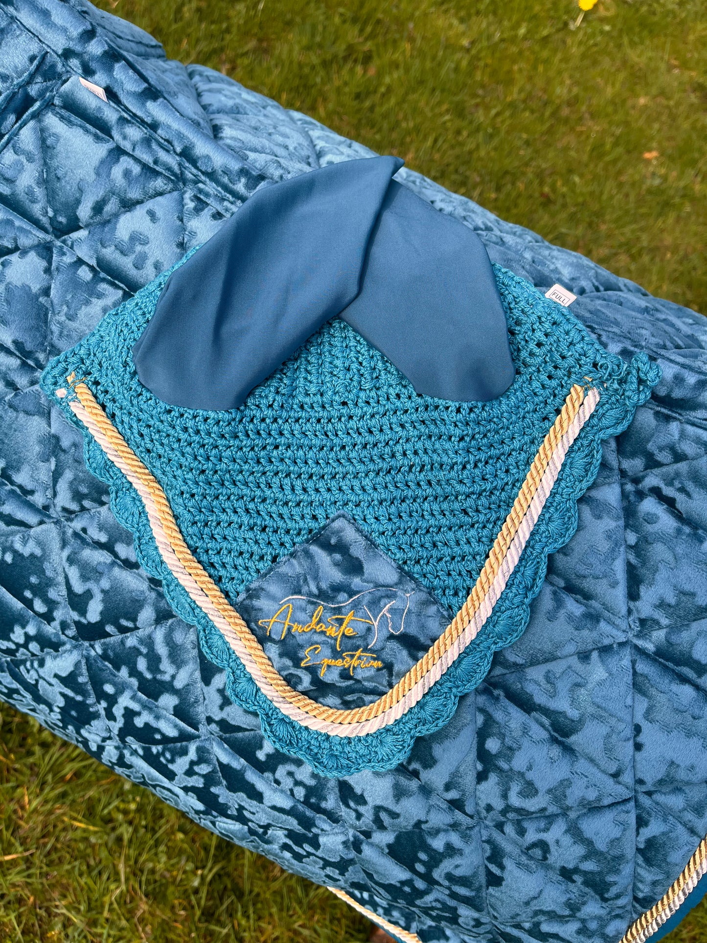 Brushed Velvet Teal Fly Bonnet