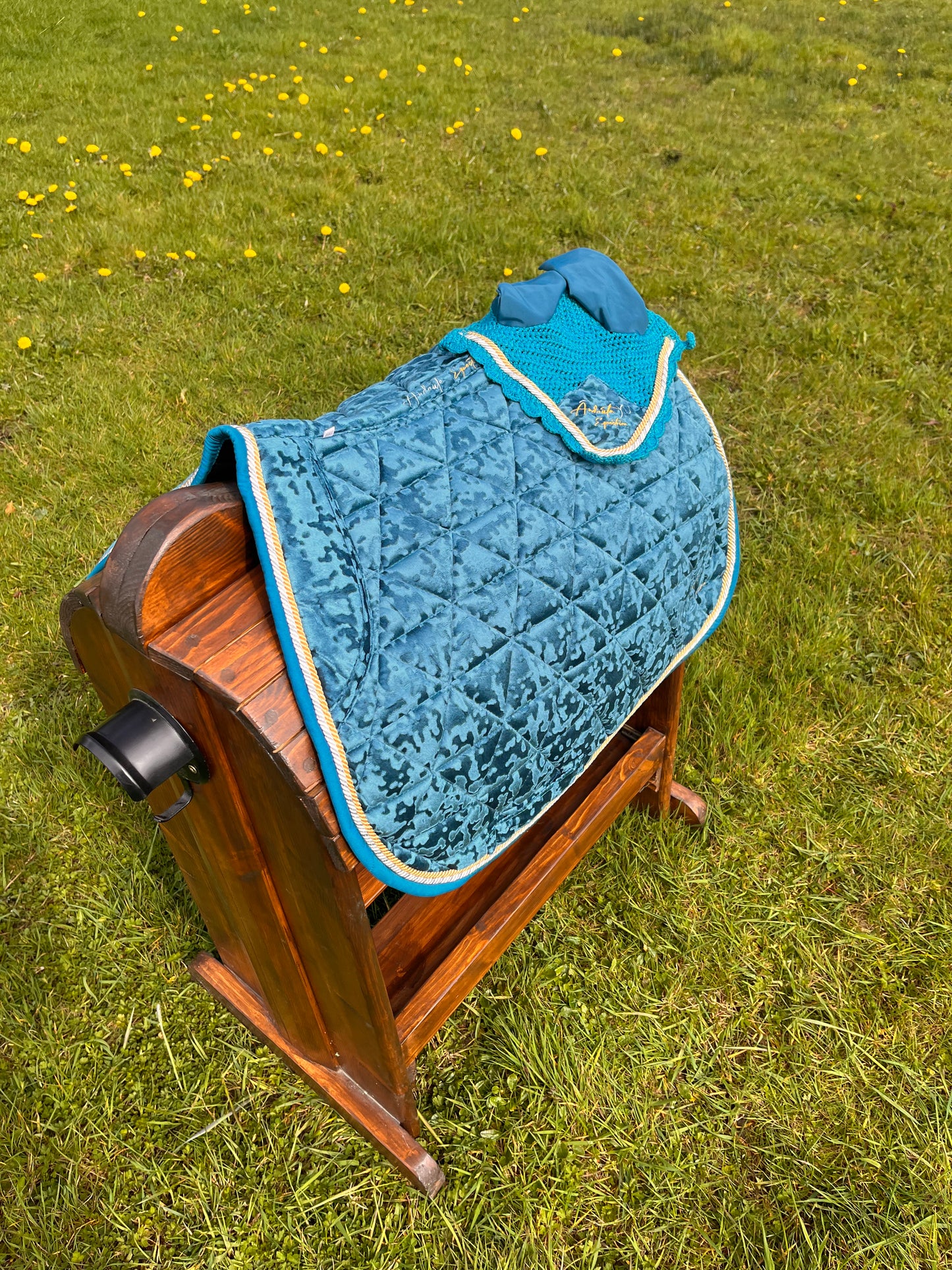 Brushed Velvet Teal Fly Bonnet