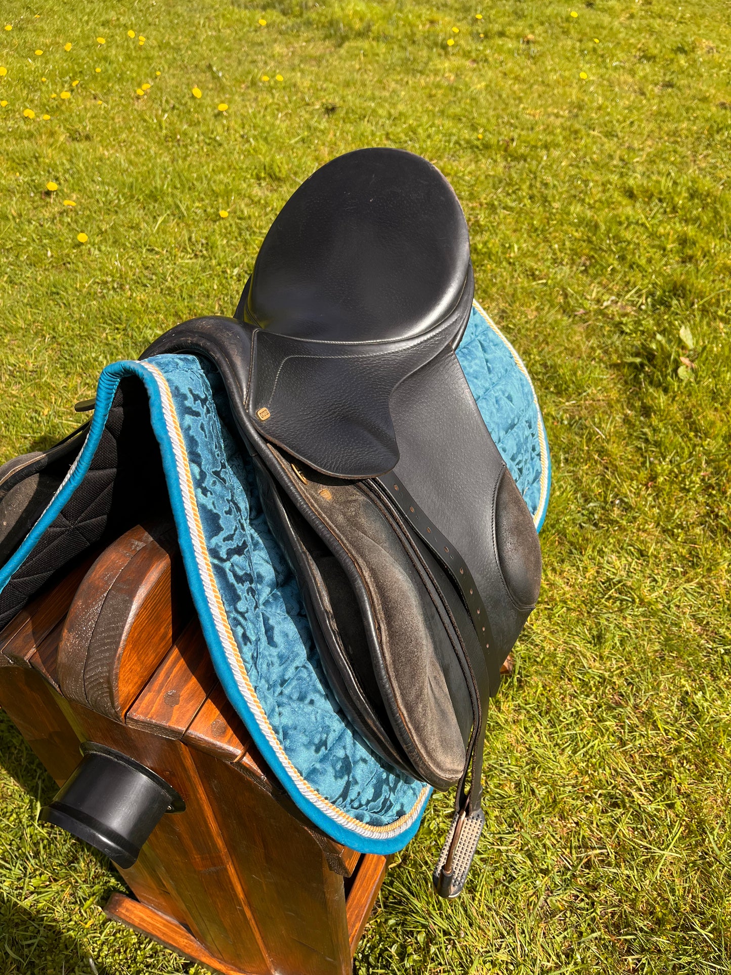 Brushed Velvet Teal Saddle Pad